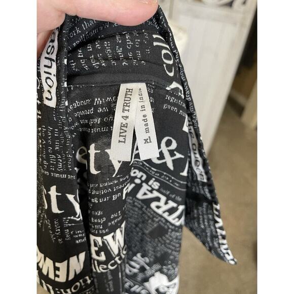 LIVE4TRUTH Duster Kimono Shear Graphic Fashion Button Tunic Black Size XL - Picture 5 of 8